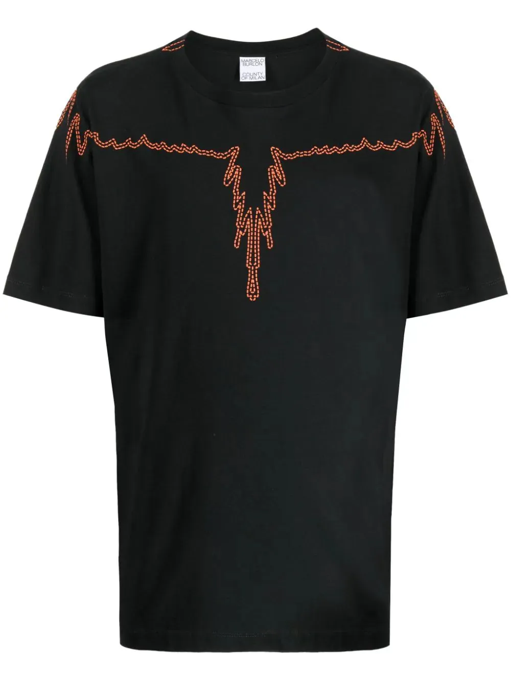 CAMISETA BORDADO WINGS NEGRA