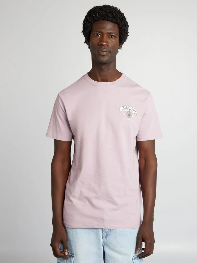 CAMISETA ESTAMPADA DE MANGA CORTA  PURPURA