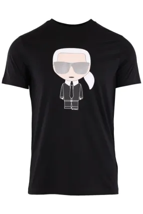 Camiseta negra con silueta de Karl