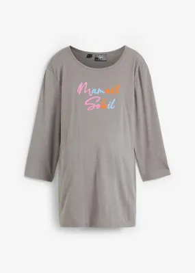 Camisetas premamá Gris claro estampado