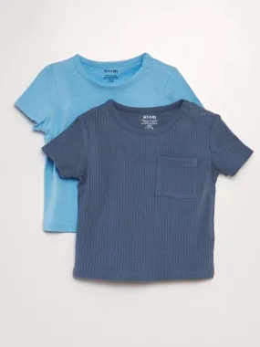 Pack de 2 camisetas lisas - AZUL