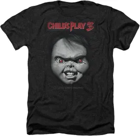 Trevco Men's Childs Play 3 Face Poster Adult T-ShirtSD'1417DE'1418